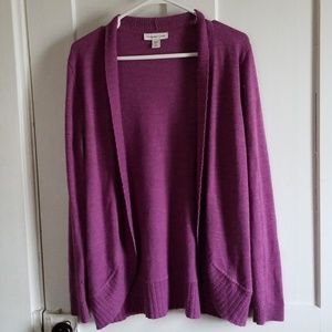 Purple cardigan